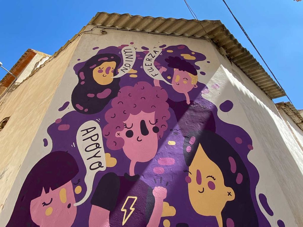 Unión, fuerza y apoyo – Alborge - Mural Vera Galindo