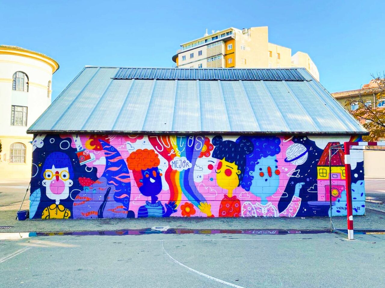 Mural en el colegio CEIP Joaquín Costa, Zaragoza