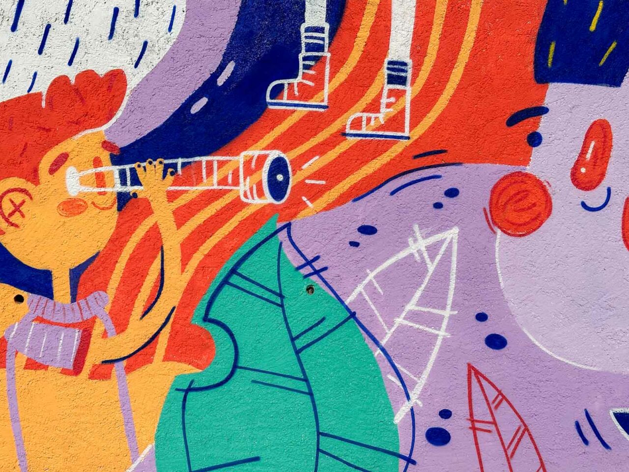 Mural - Taller Colaborativo en Monroyo con Vera Galindo, Teruel