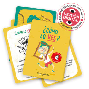 Baraja de cartas de ejercicios creativos gratis para niños y mayores, profesoras y maestras del album ilustrado infantil "¿Cómo lo ves?"