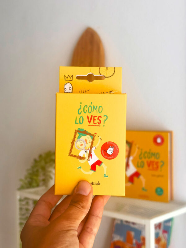 Baraja de cartas de ejercicios creativos gratis para niños y mayores, profesoras y maestras del album ilustrado infantil "¿Cómo lo ves?"