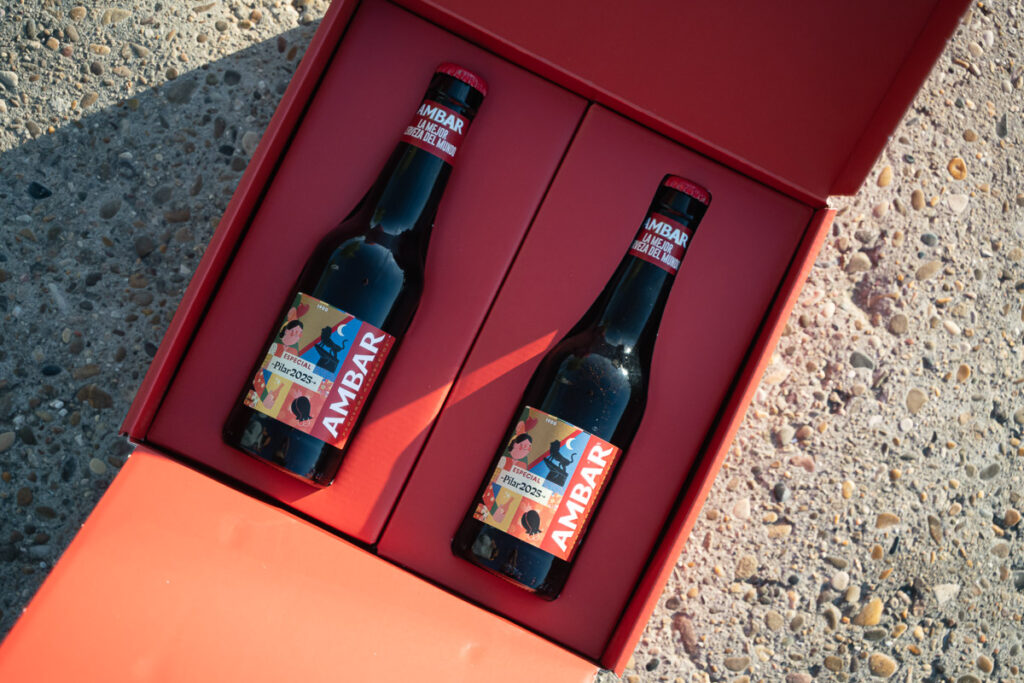 Diseño Cervezas Ambar Especial Pilar 2025 Vera Galindo