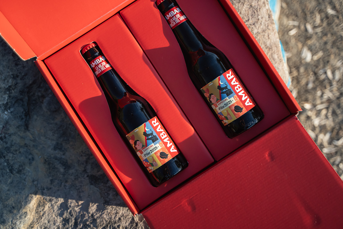 Diseño Cervezas Ambar Especial Pilar 2025 Vera Galindo